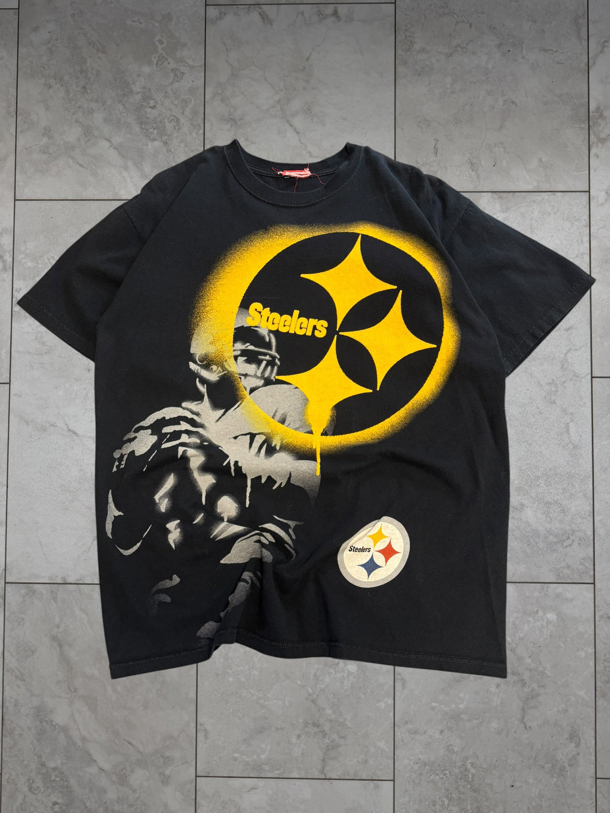 (L) Vintage Y2K Steelers Full Graphic Tee