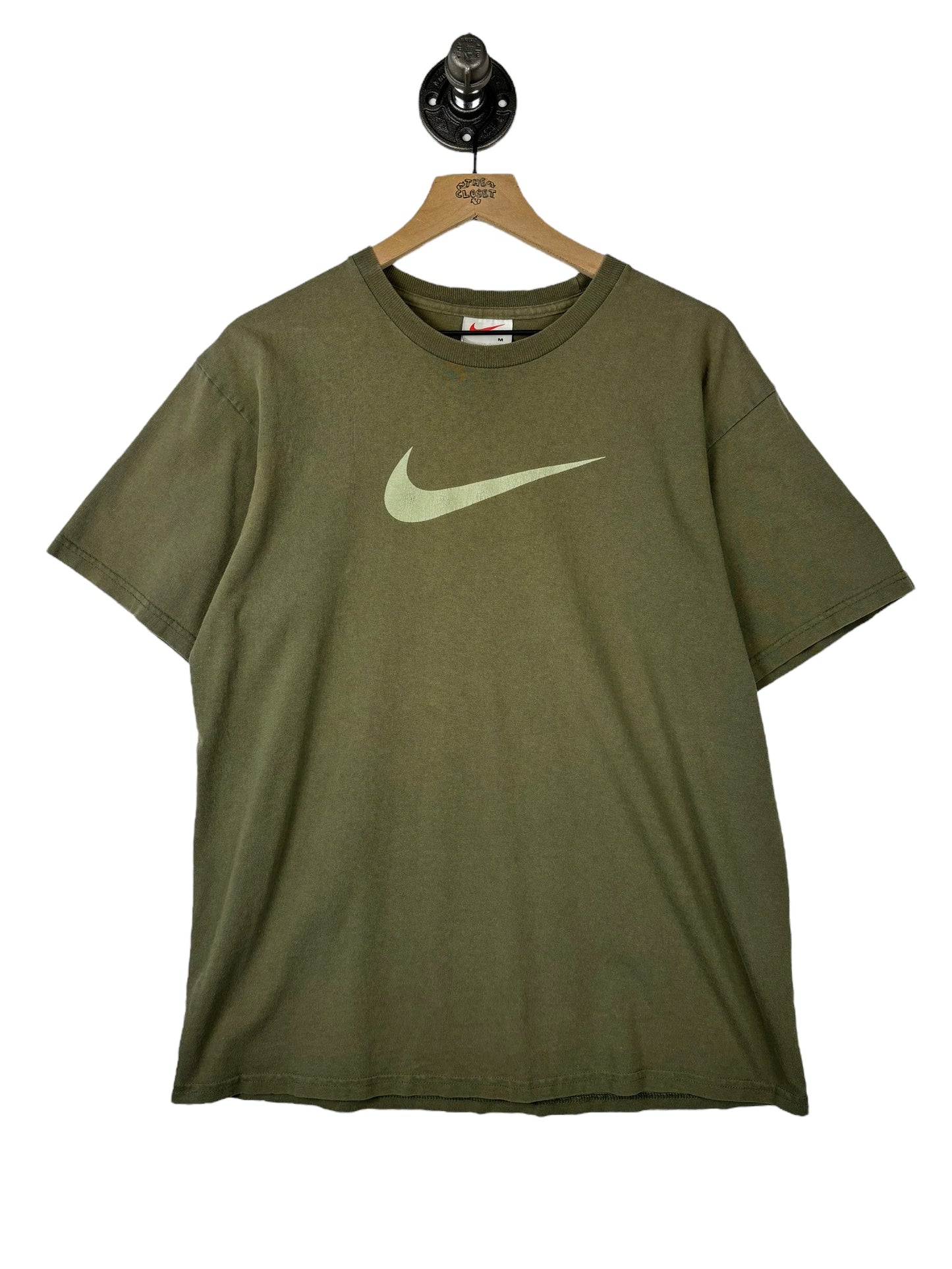 (M) Vintage Nike Green Plain Logo Tee