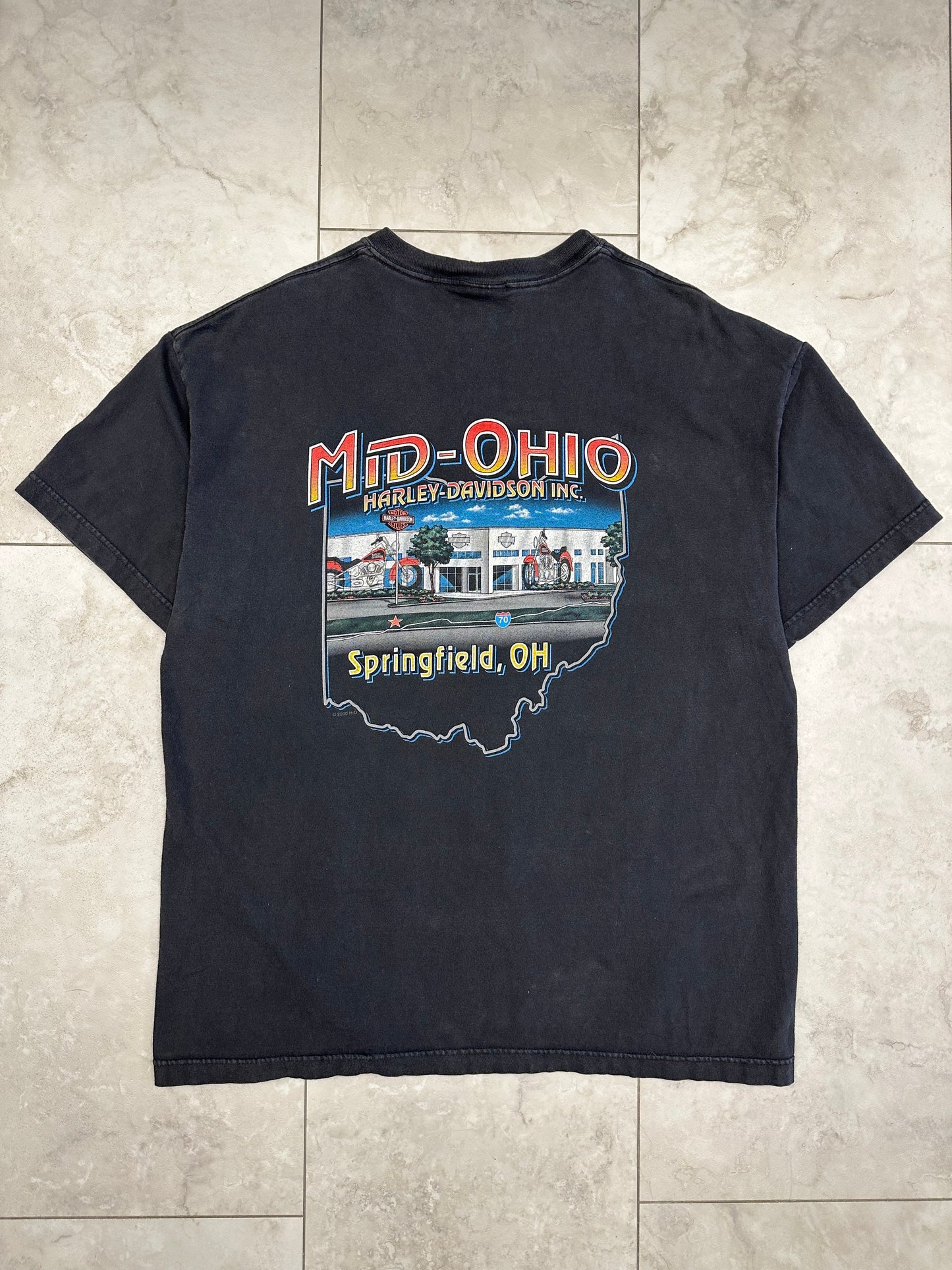 (XL) 2000 Harley Mid - Ohio Tee