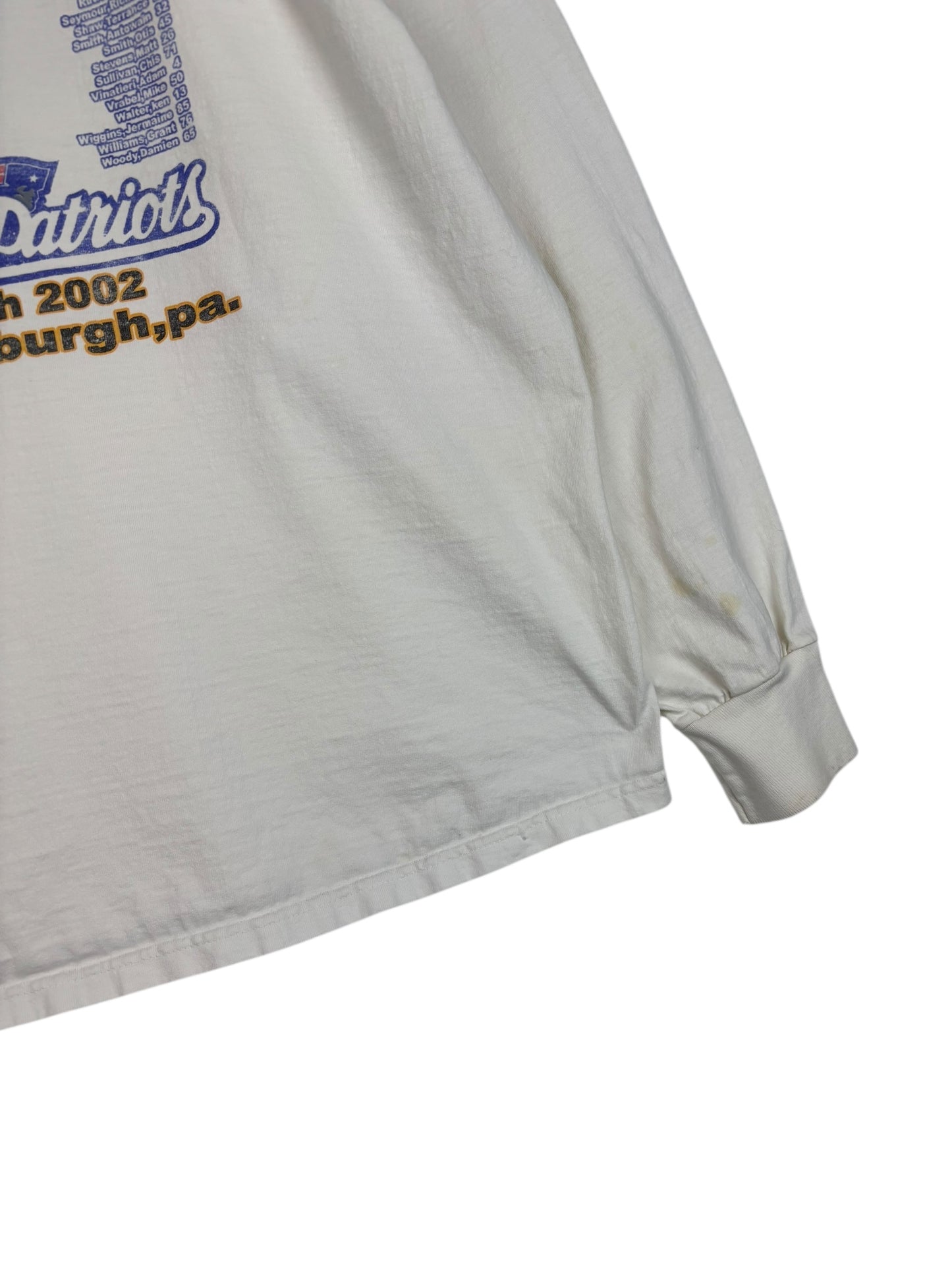 (XXL) 2002 Steelers AFC Championship Double Sided Long Sleeve