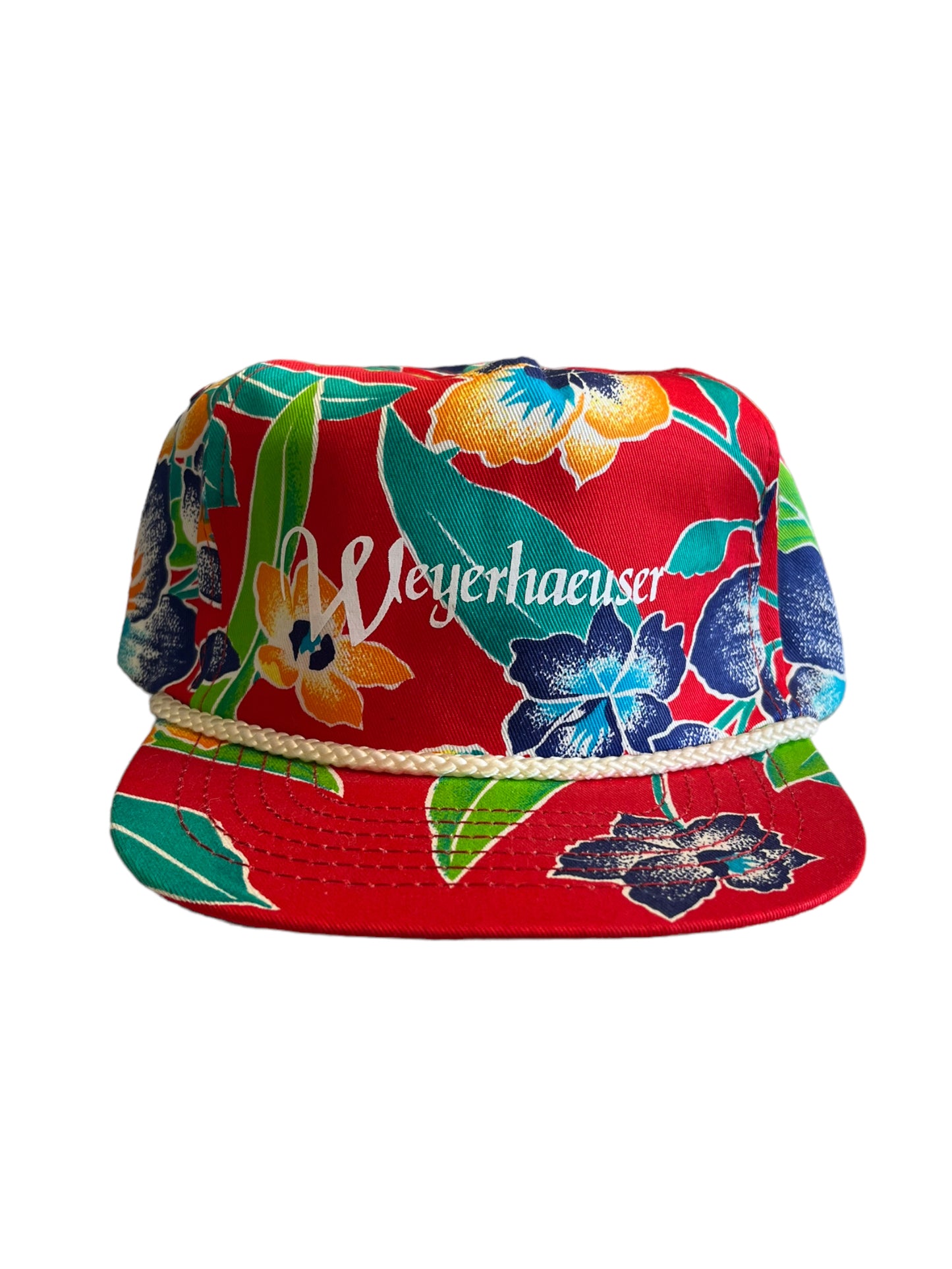 Vintage Weyerhaeuser Floral SnapBack Hat Brand New