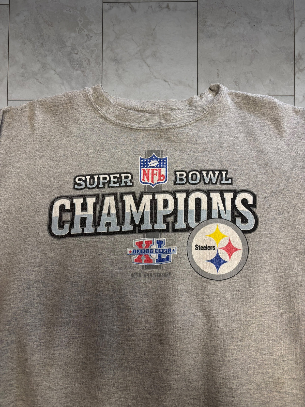 (L/XL) 2006 Steelers Superbowl XL Champs Crewneck