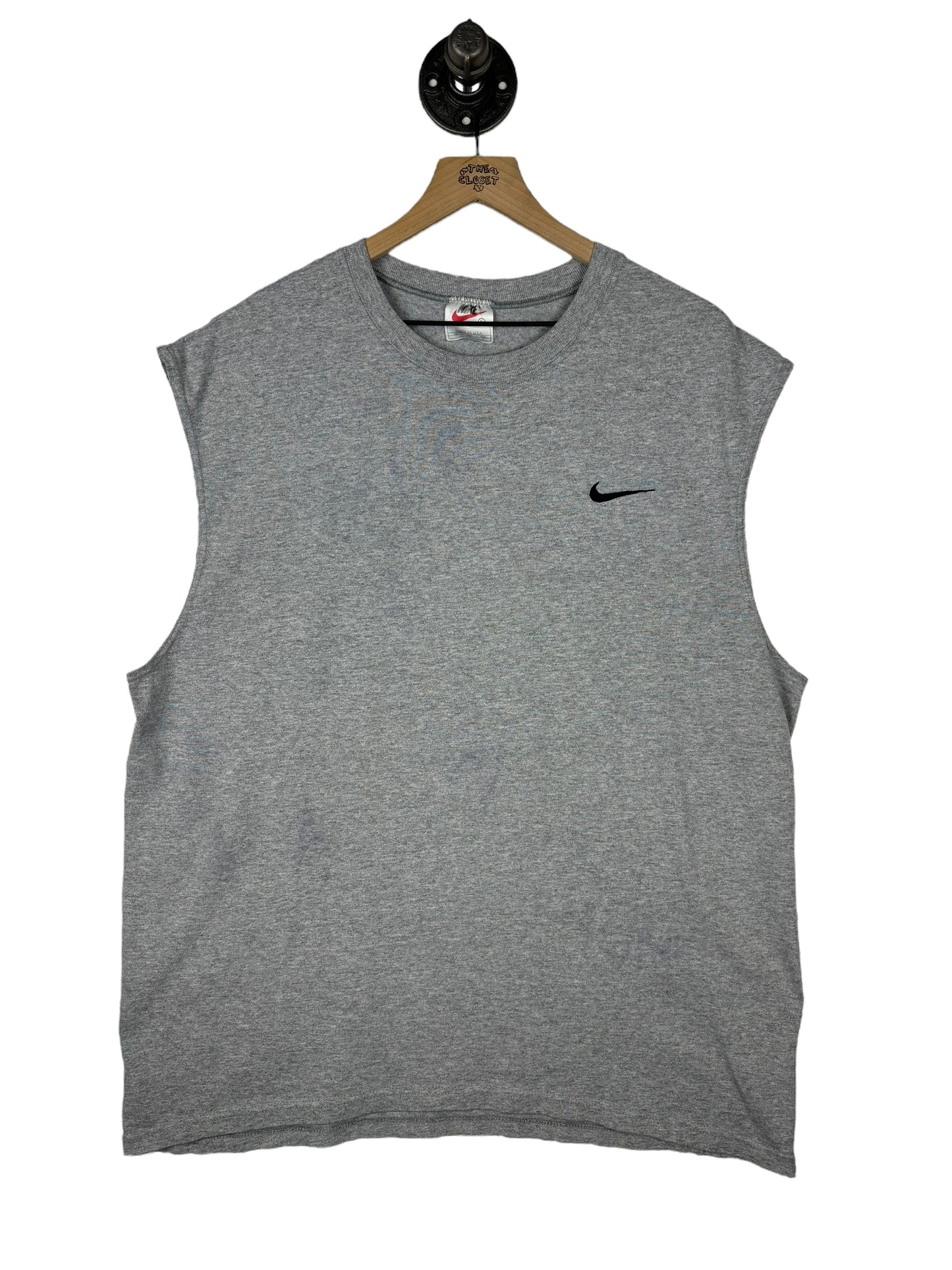 (L/XL) Vintage Nike Grey Corner Swoosh Tanktop