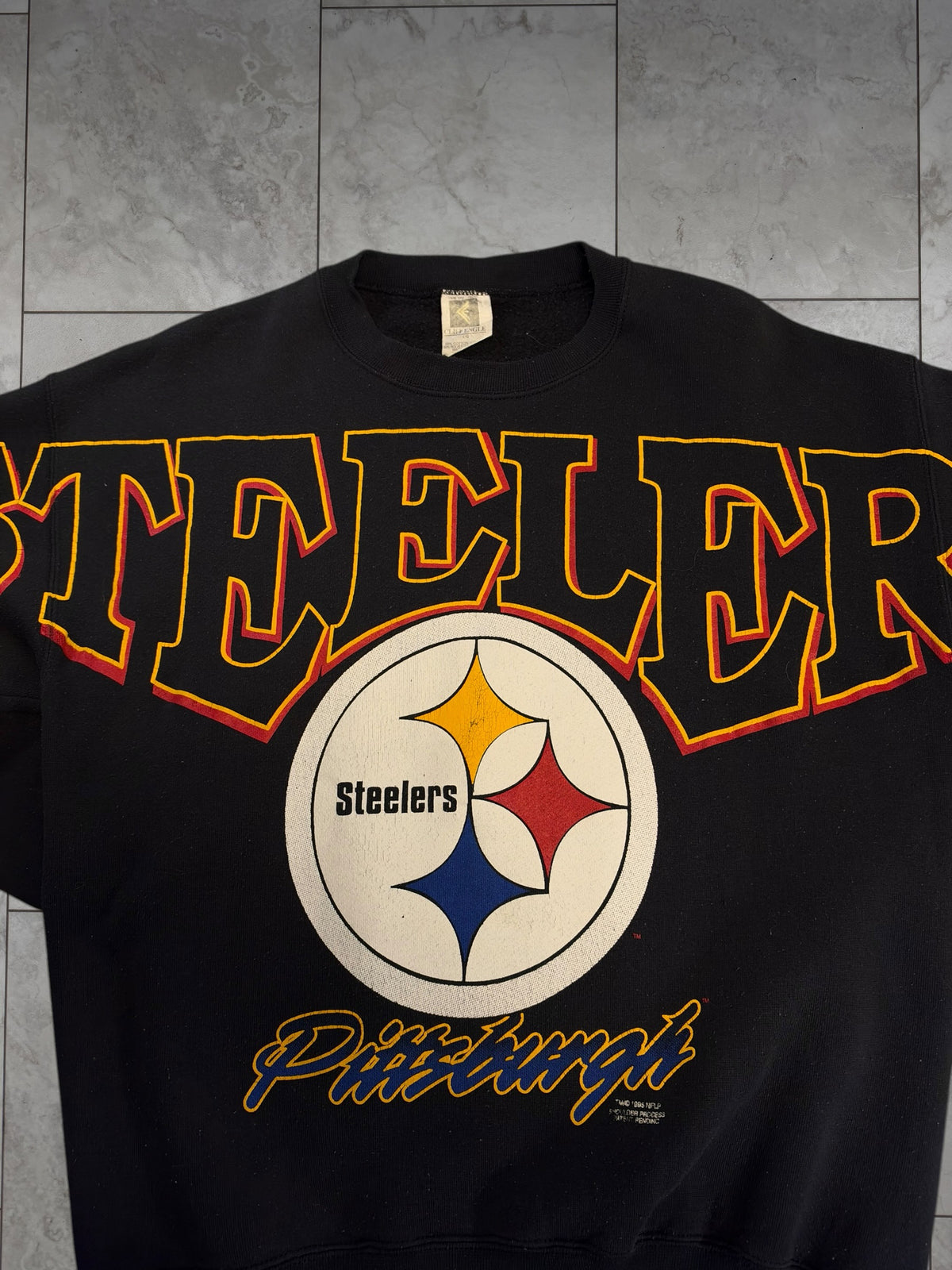 (L) 1995 Steelers Spellout Crewneck
