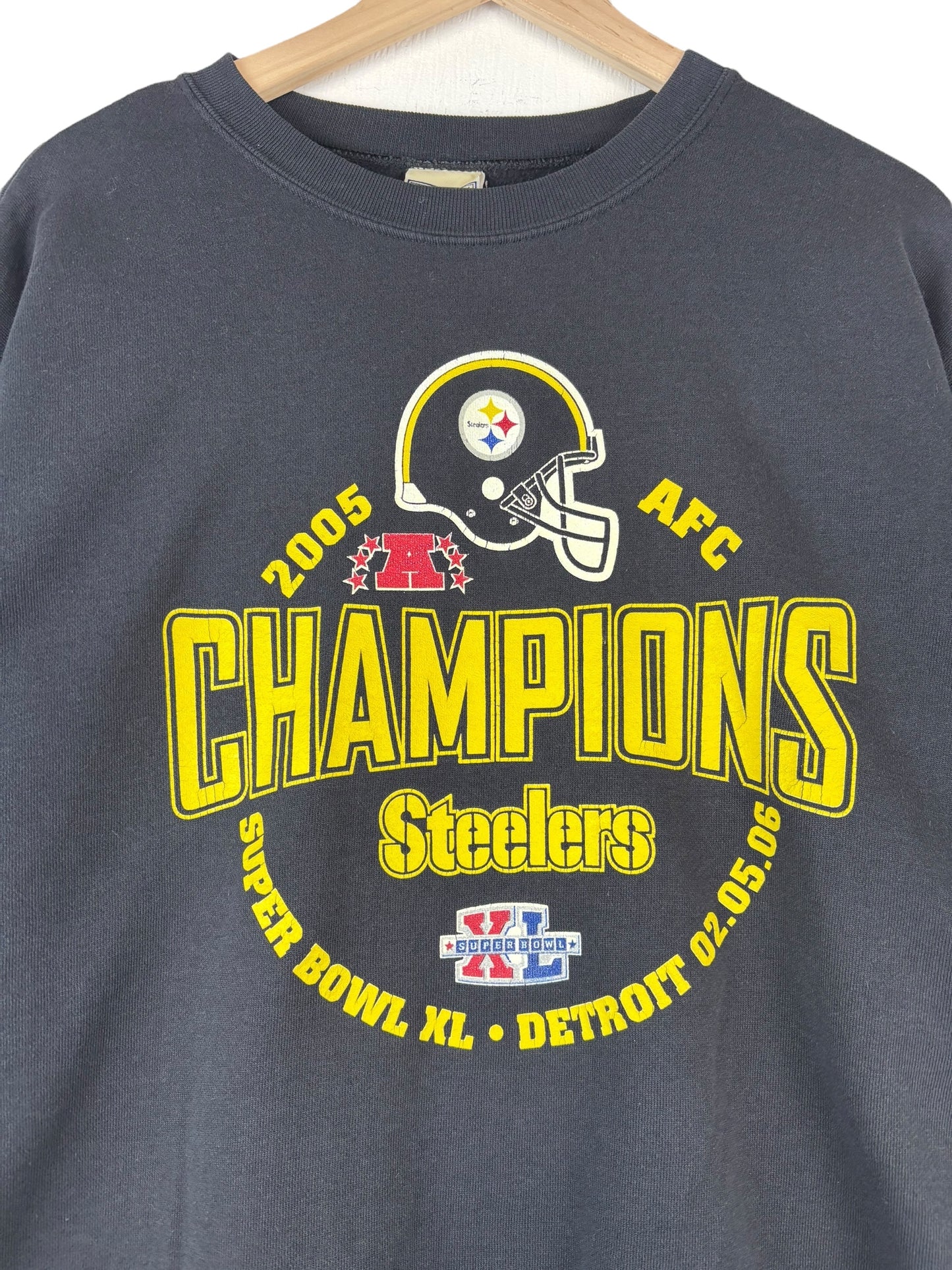 (XXL) 2005 Steelers AFC Champs Crewneck
