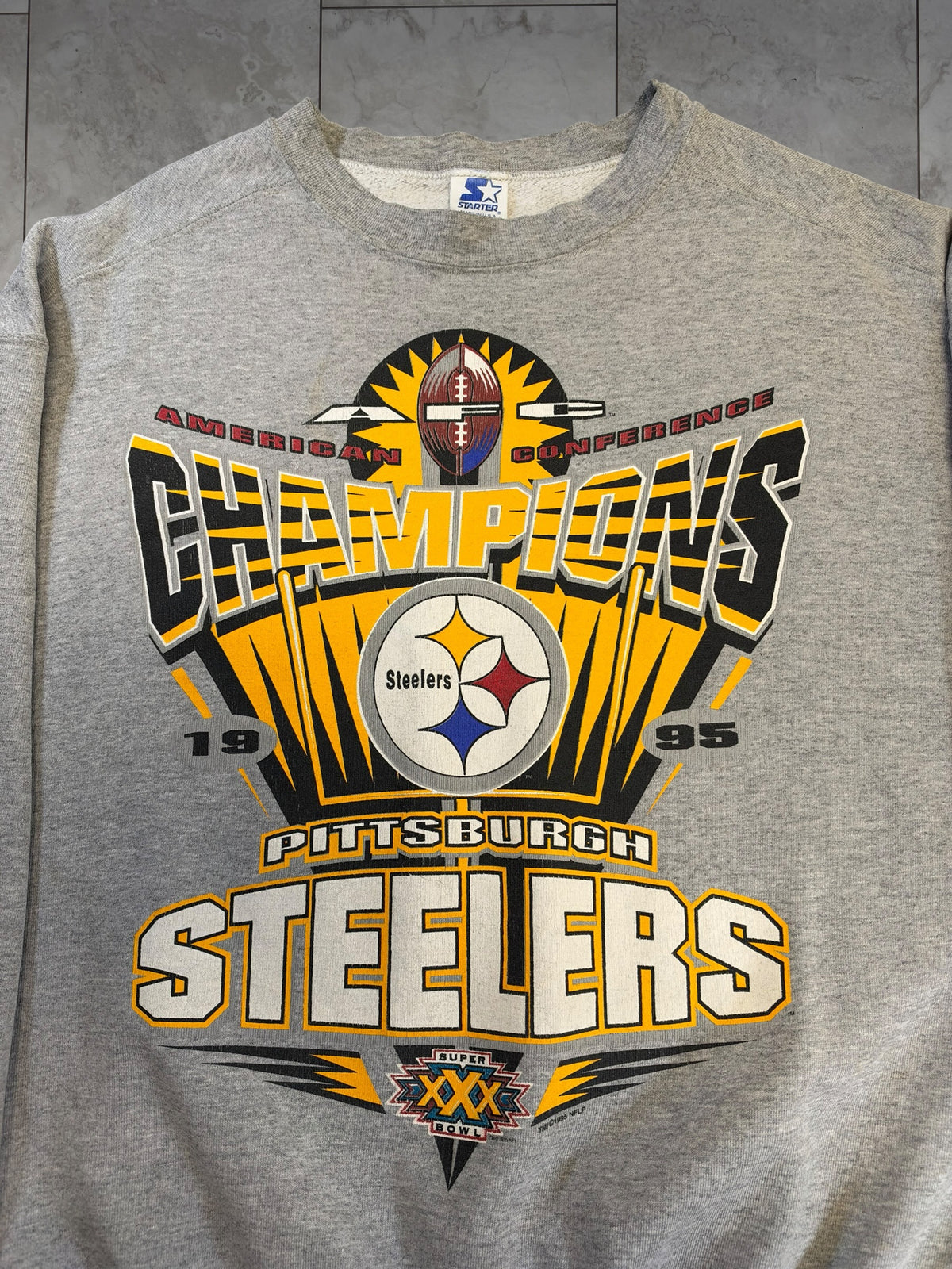 (L) 1995 Steelers AFC Champs Starter Crewneck