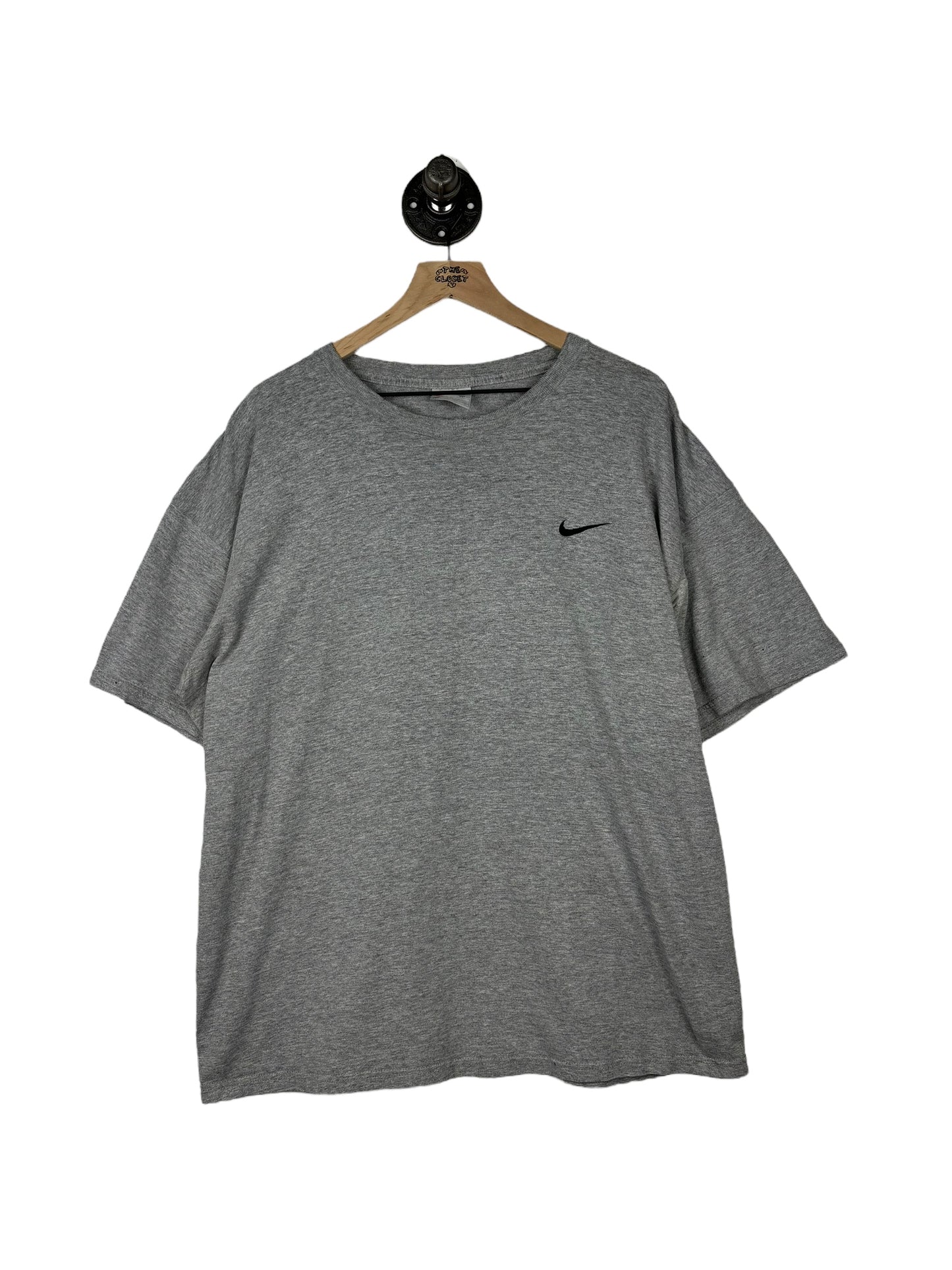 (L) Vintage Nike Grey Corner Swoosh Tee