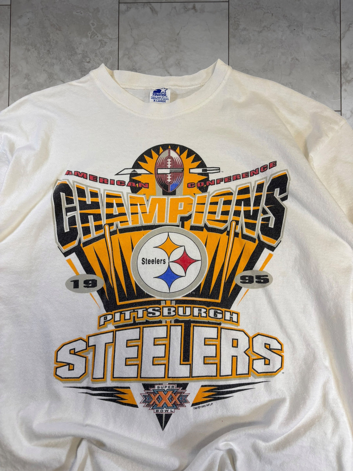 (XL) 1995 steelers AFC Champs Starter Tee