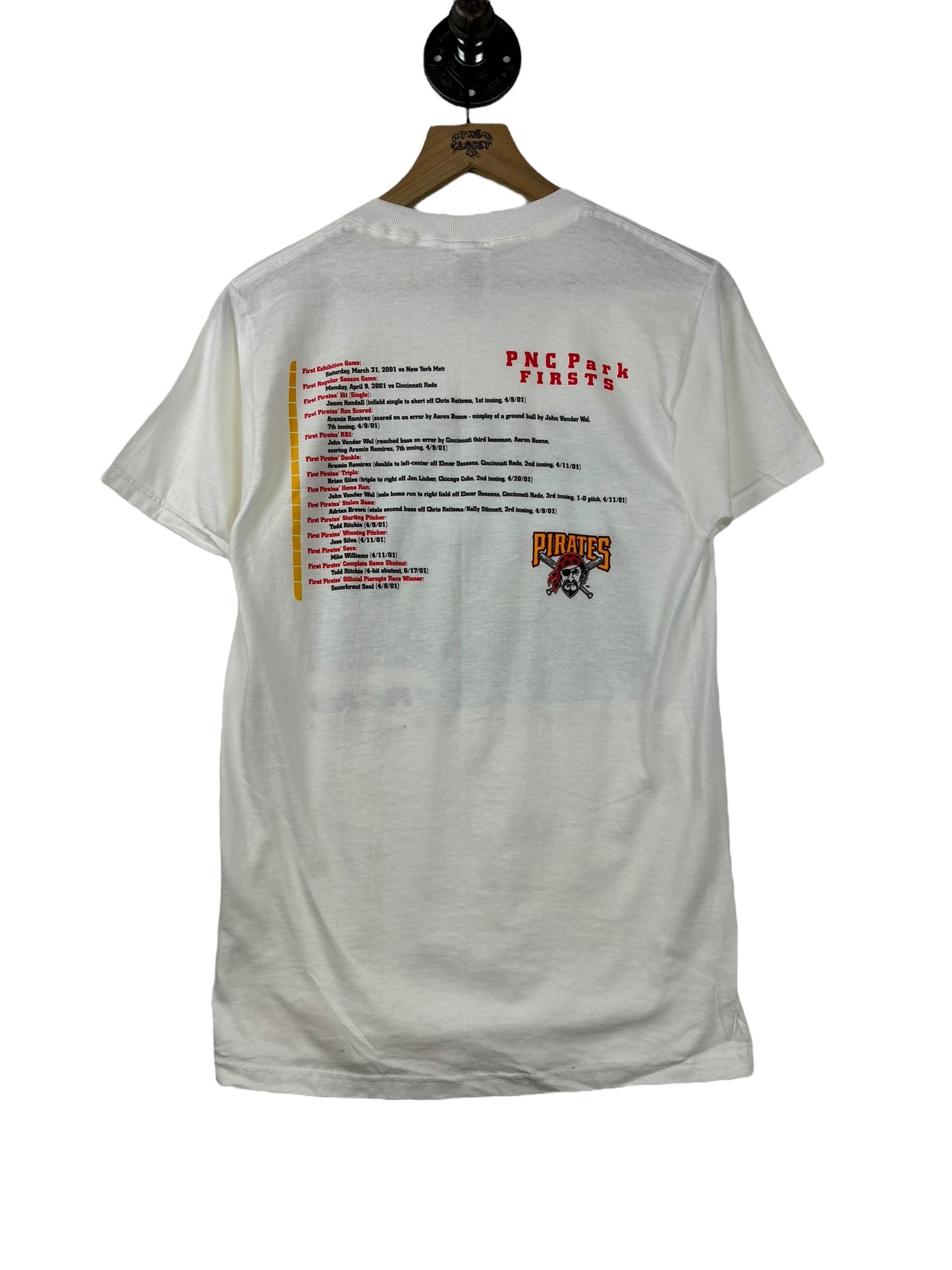 (S) 2001 Pirates Innagural Season at PNC Park Double Sided Tee