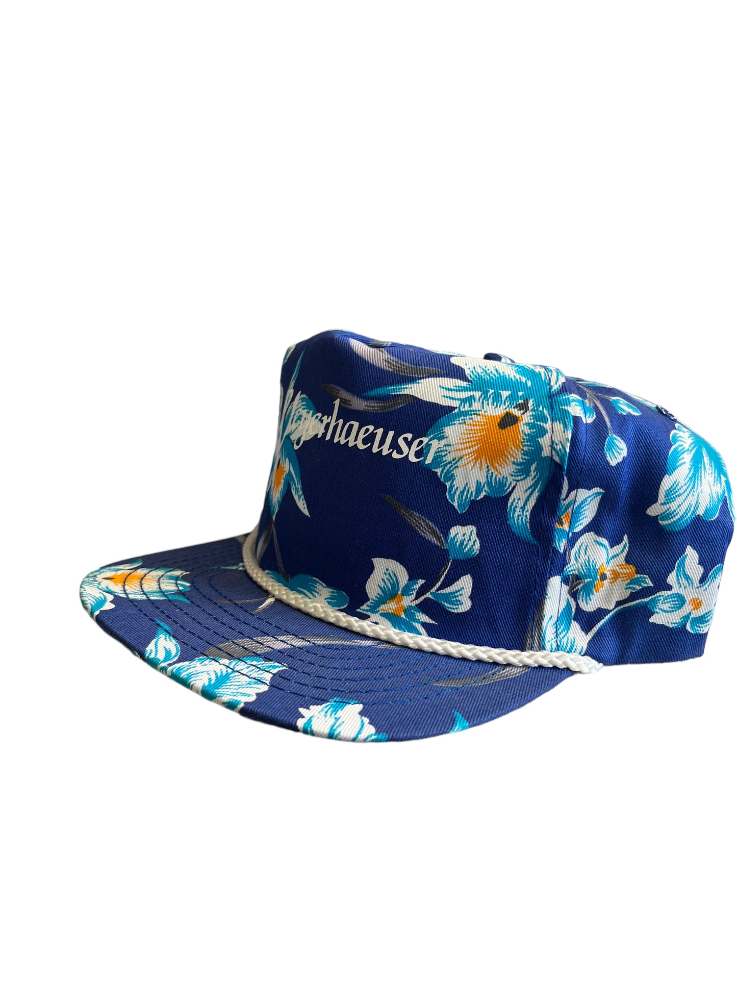 Vintage Weyerhaeuser Floral SnapBack Hat Brand New