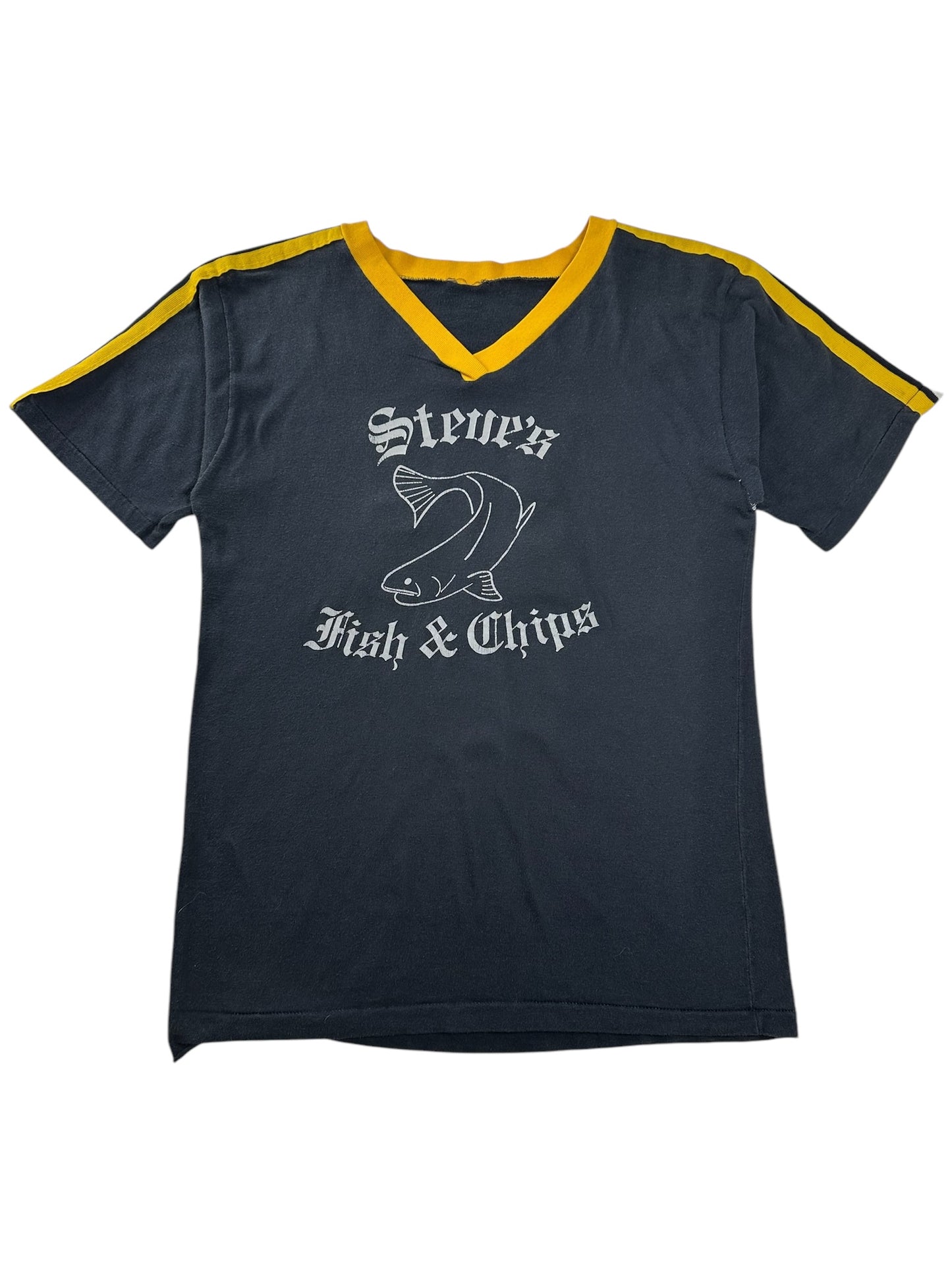 (S) Vintage "Steve's Fish & Chips" Double-Sided Tee