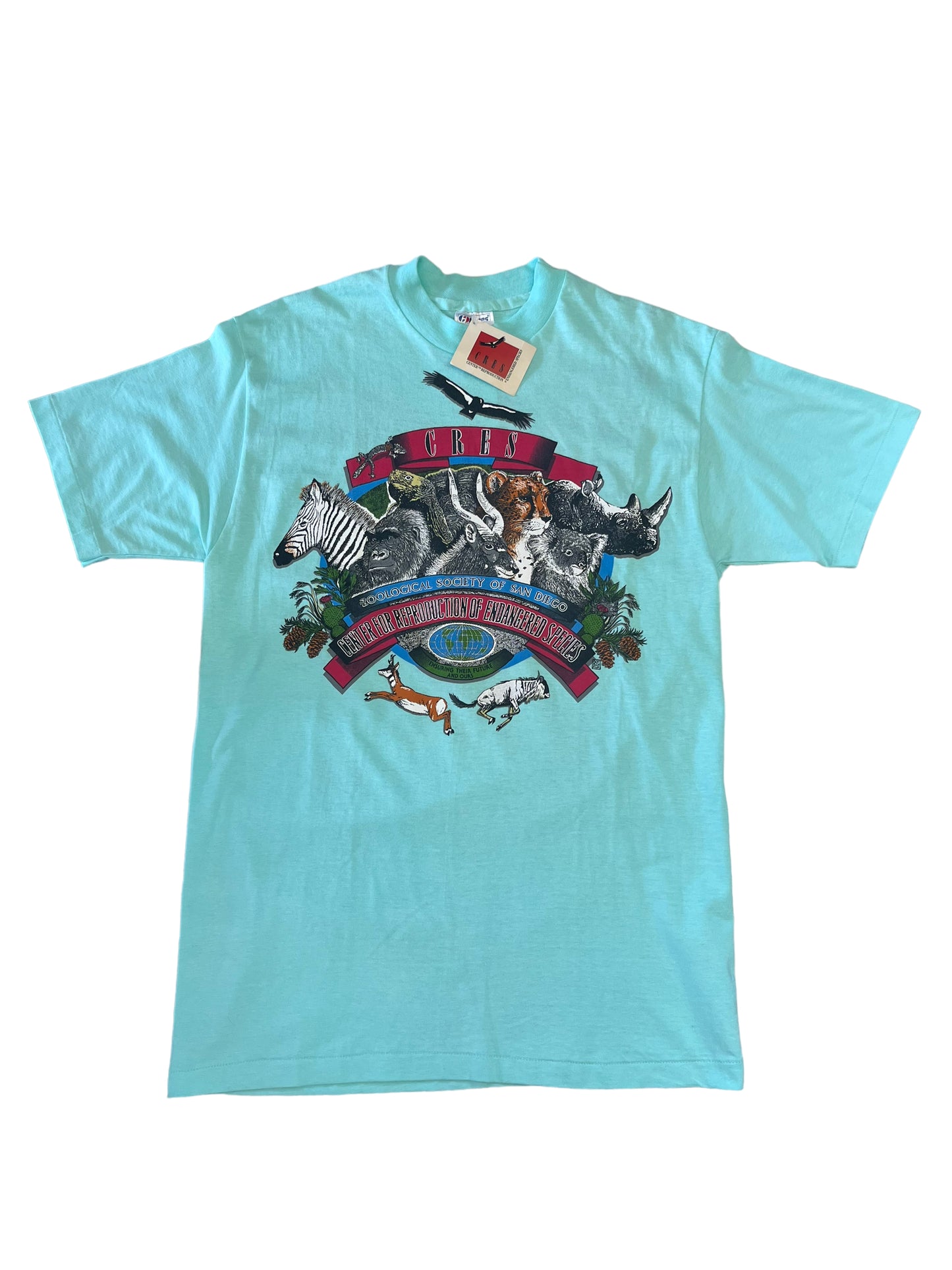 (M) Vintage New San Diego Zoo Double Sided Tee