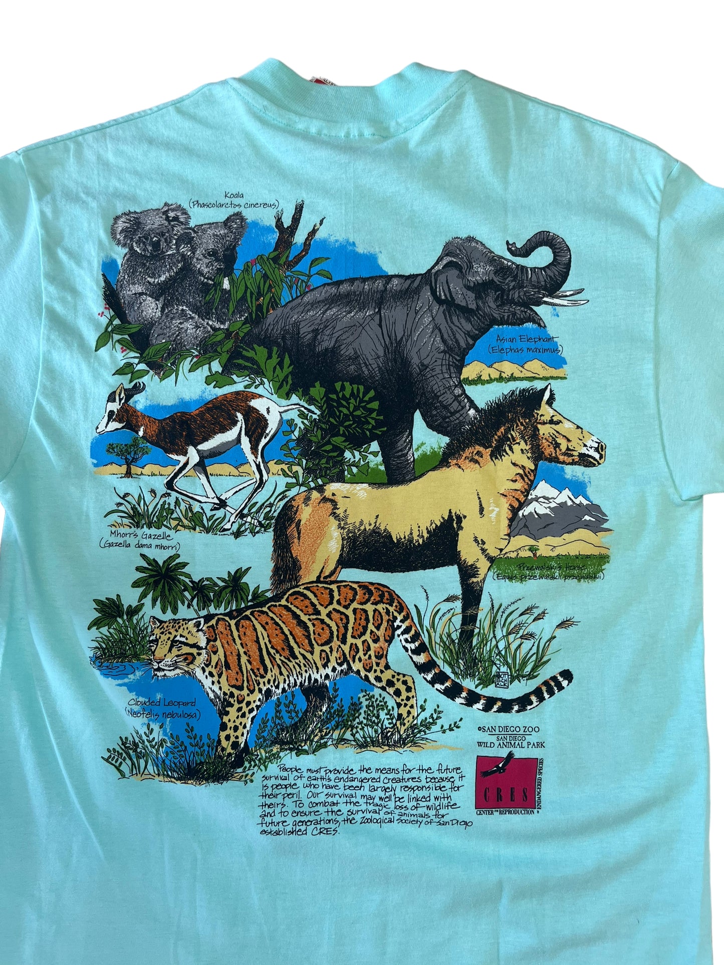(M) Vintage New San Diego Zoo Double Sided Tee