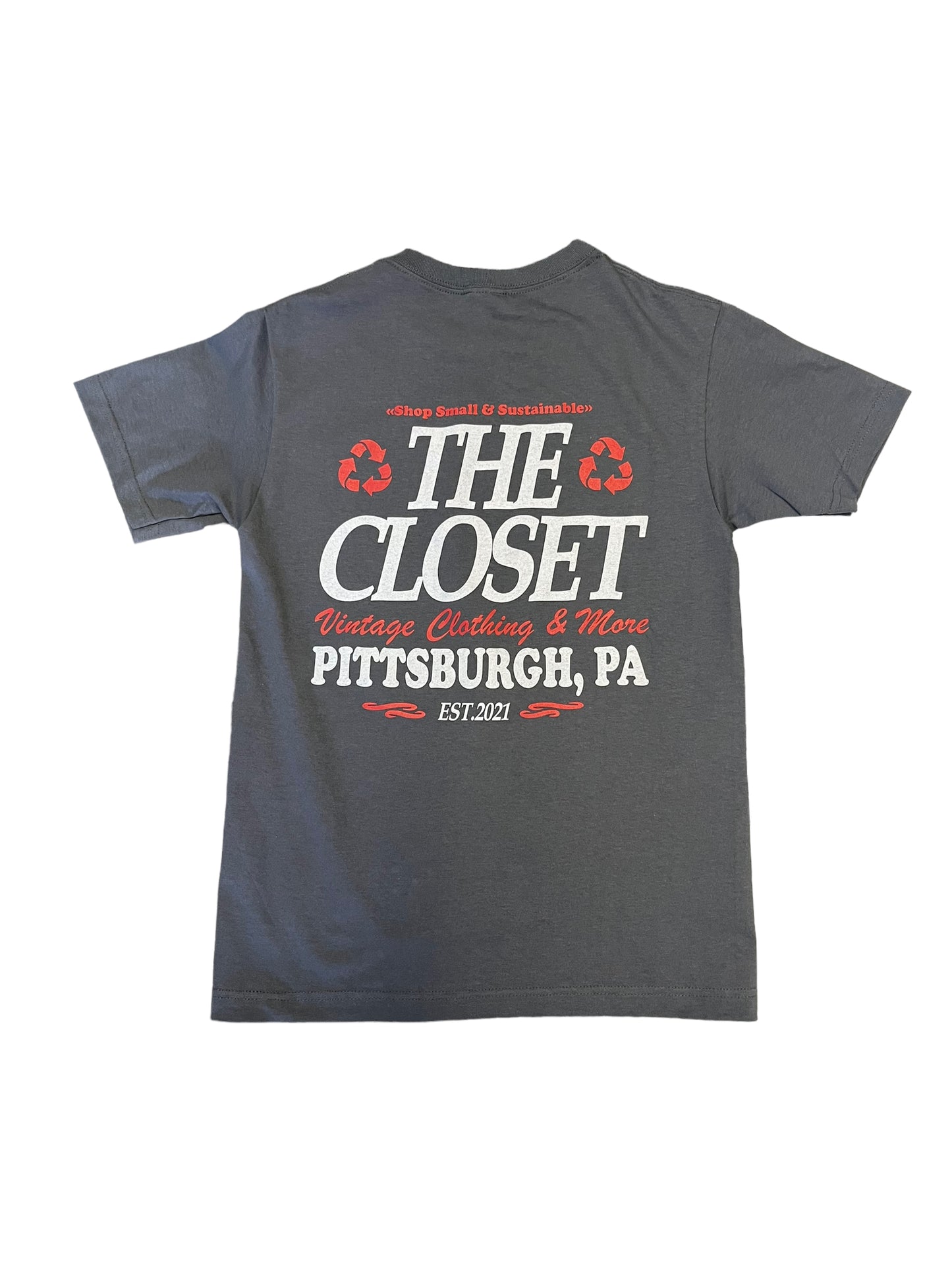 (S) The Closet PGH Double Sided Store Tees