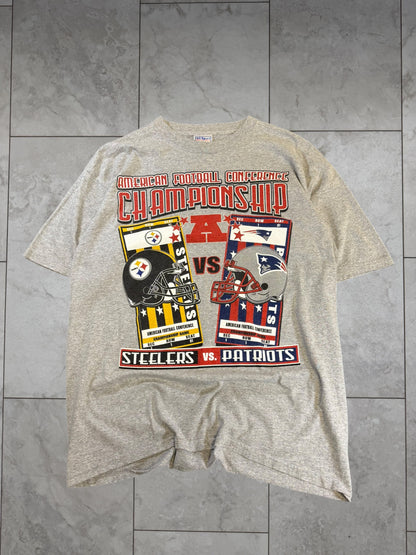 (L) 2001 Steelers vs Patriots AFC Championship Tee
