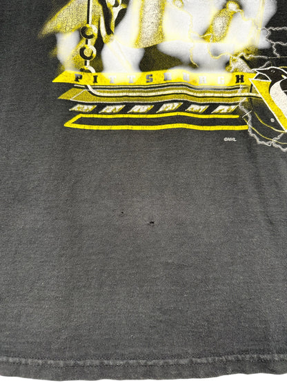 (L) Vintage 90's Penguins TNT Lightning Eye Graphic Tee