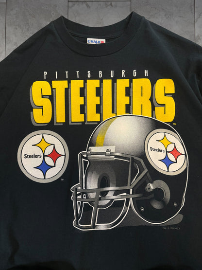 (XL) 1996 Steelers Helmet / Logo Graphic Tee
