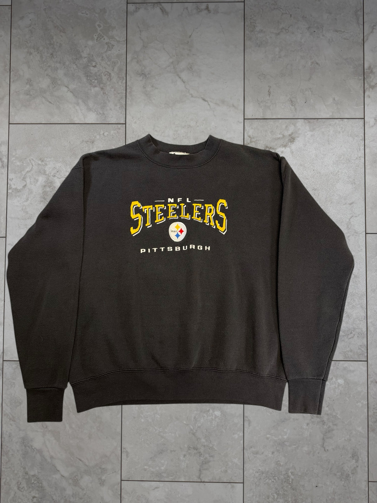 (M) Vintage 90's Steelers Embroidered Lee Crewneck