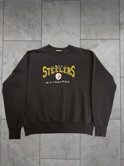(M) Vintage 90's Steelers Embroidered Lee Crewneck
