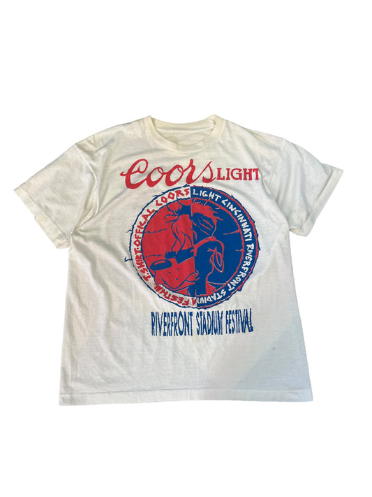 (S) 1992 Coors Light Music Festival Double Sided Tee