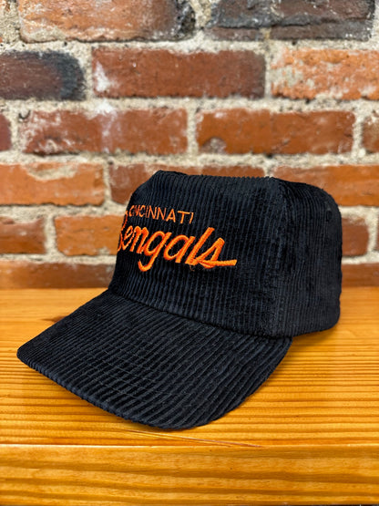 Vintage Cincinnati Bengals Single Line Script Corduroy Hat