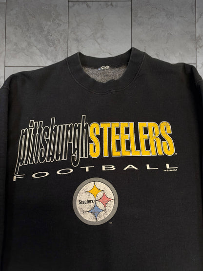 (L/XL) 1994 Steelers Faded Graphic Crewneck