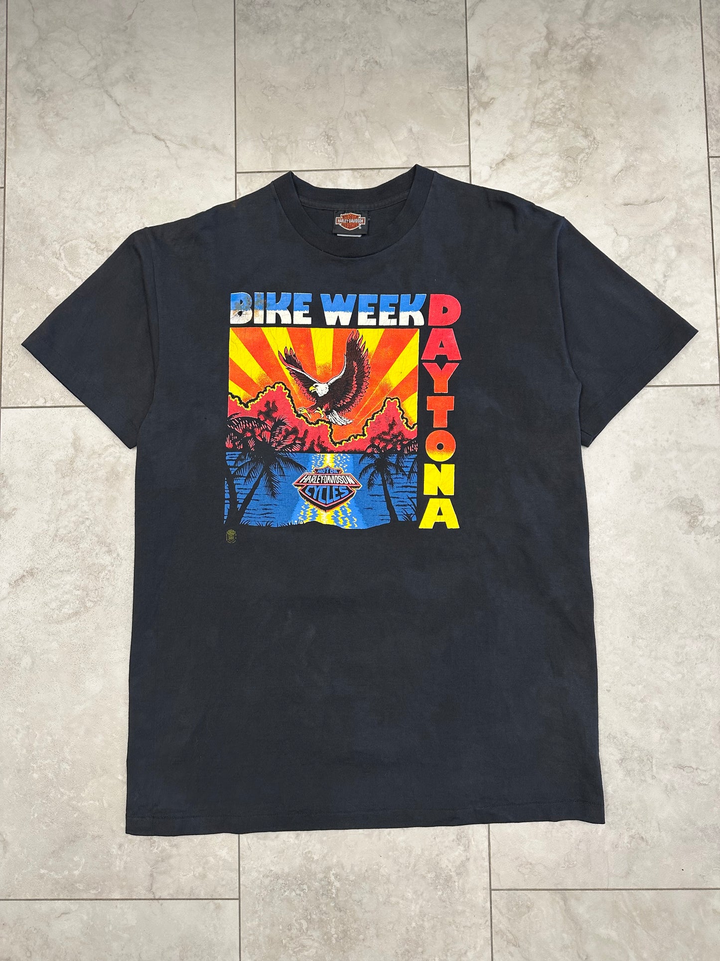(XL) 1990 Harley Daytona Bike Week Tee