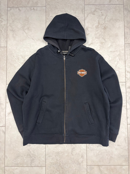 (XL) Vintage Harley Embroidered Harley Full Zip