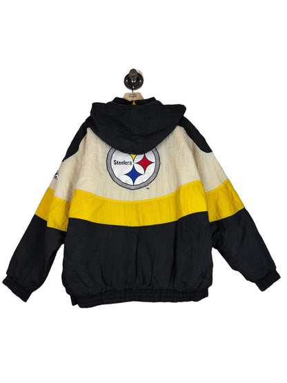 (L) Vintage Steelers Apex One Full Zip Puffer Jacket