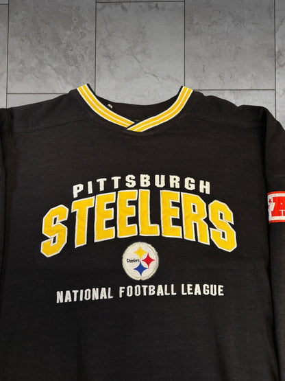 (XL) Vintage 90s Steelers Lee Arch Text Embroidered Crewneck