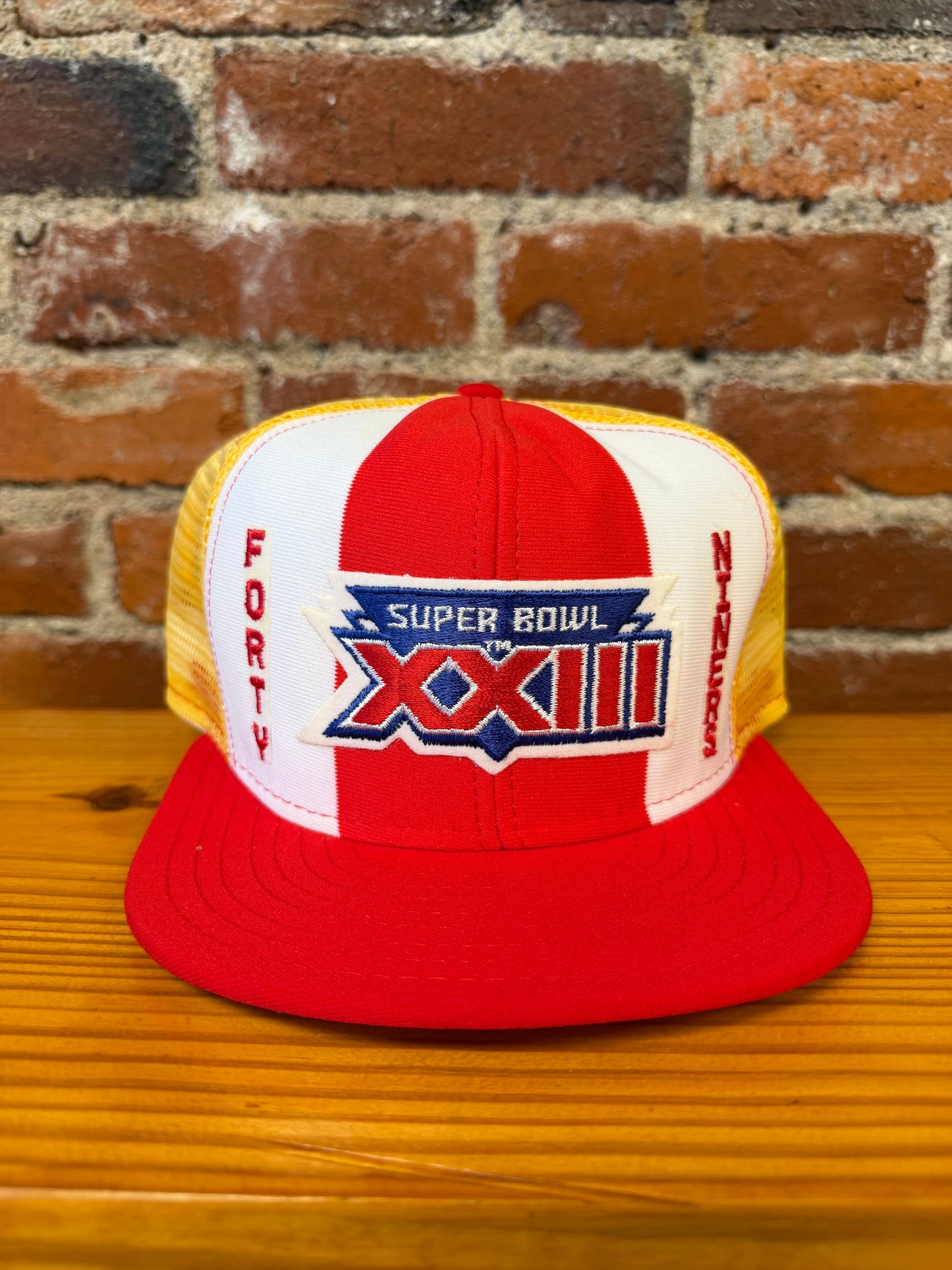 Vintage Super Bowl XXIII  San Francisco AJD Lucky Stripes Trucker Hat - NEW