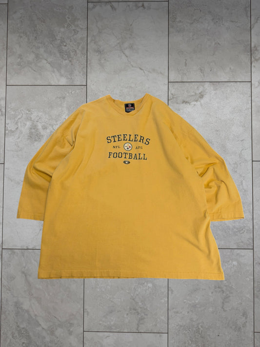 (L) Vintage Y2K Steelers 3/4 Sleeve Graphic Tee
