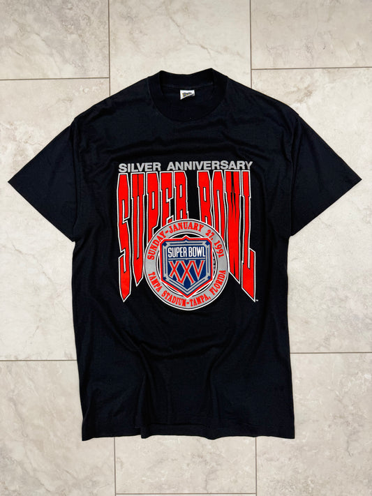 (L) 1991 Super Bowl XXV Trench Graphic Tee