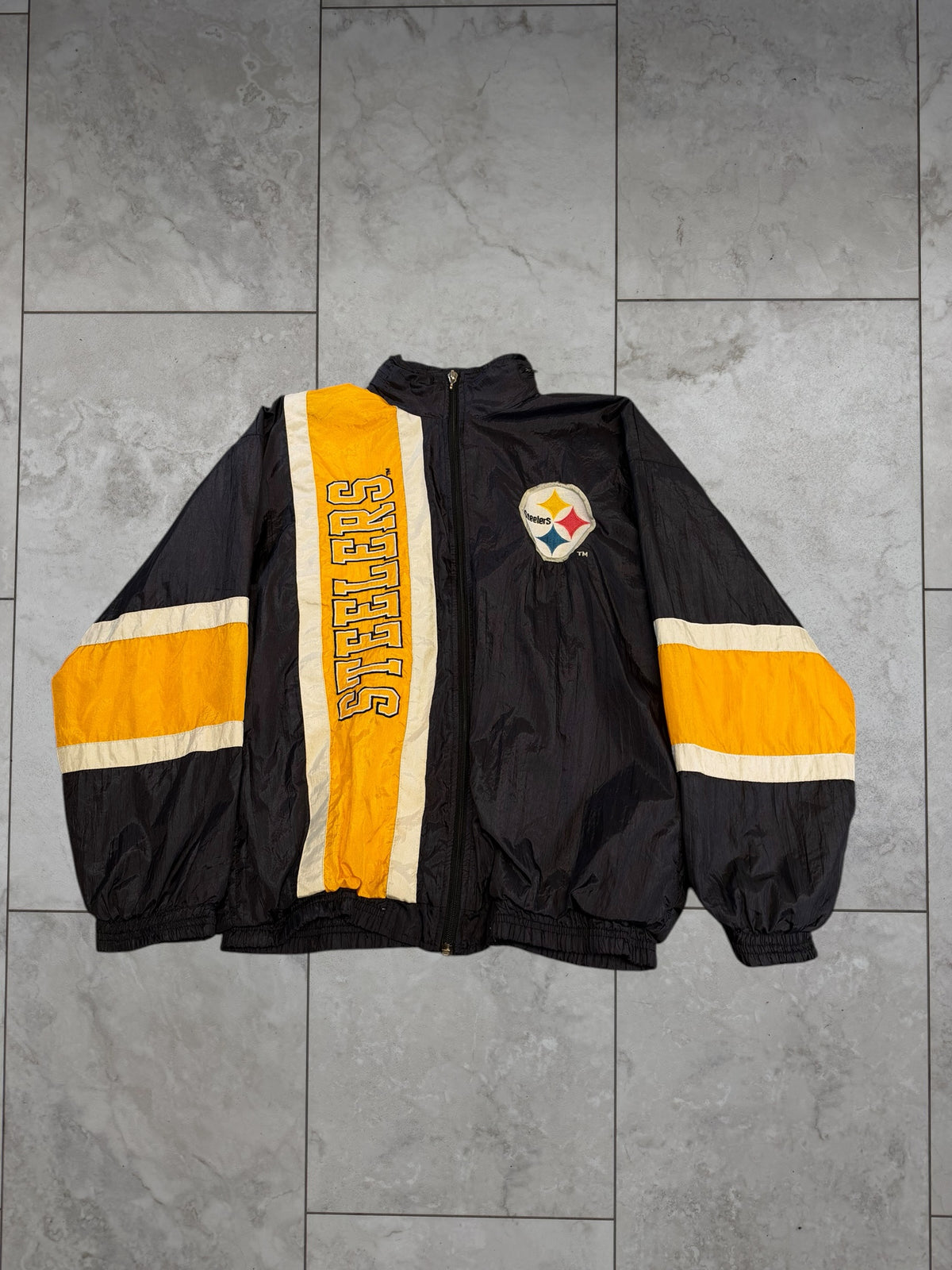 (XS) Vintage 90's Steelers Mighty Mac Full Zip Jacket