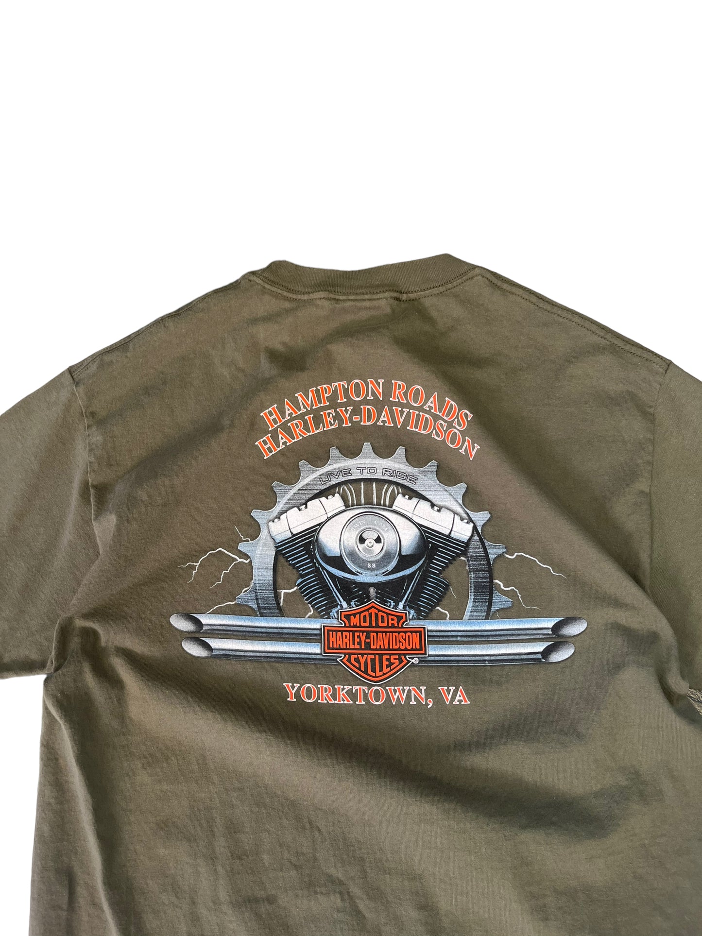 (L) 2003 Harley Davison Yorktown, VA Double Sided Tee