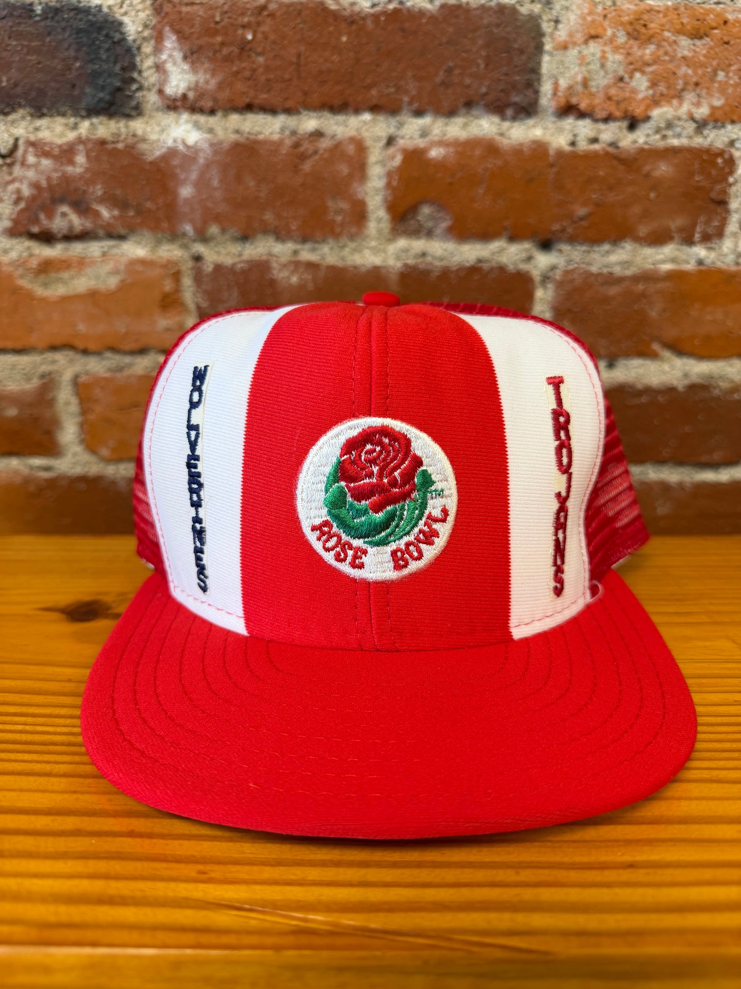 1989 Rose Bowl Michigan Wolverines vs USC Trojans AJD Lucky Stripes Trucker Hat - NEW