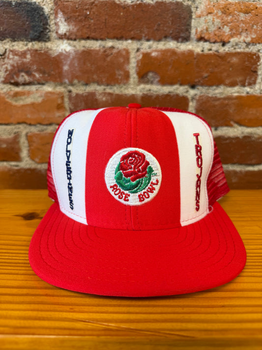 1989 Rose Bowl Michigan Wolverines vs USC Trojans AJD Lucky Stripes Trucker Hat - NEW