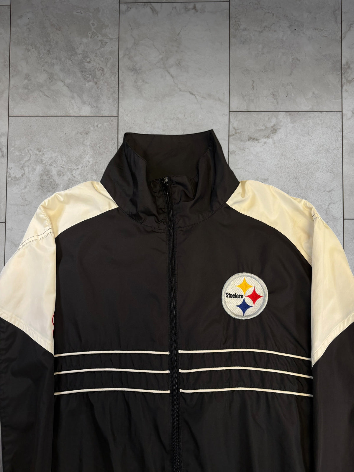 (L) Vintage Y2K Steelers NFL Full Zip Jacket