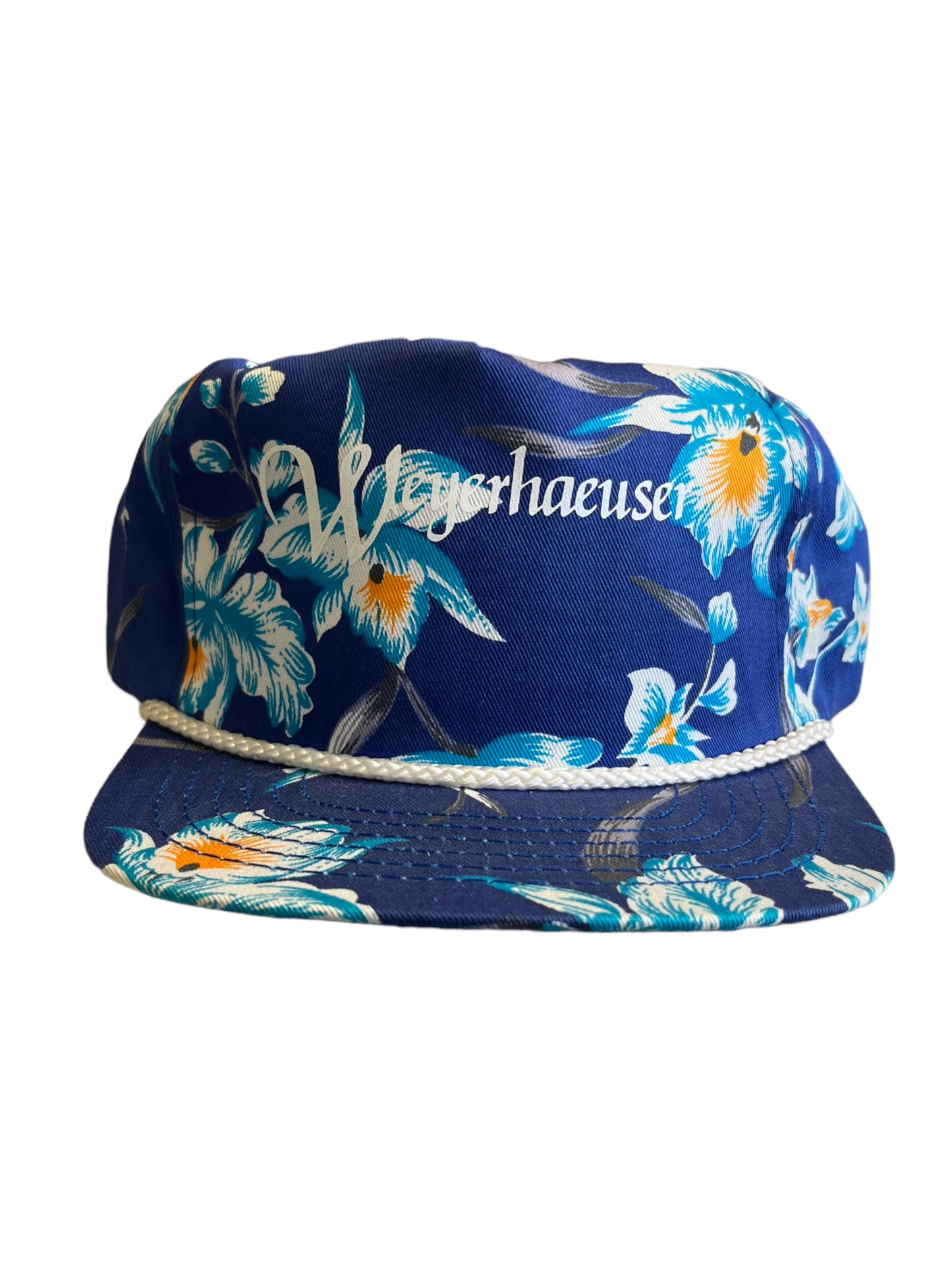 Vintage Weyerhaeuser Floral SnapBack Hat Brand New