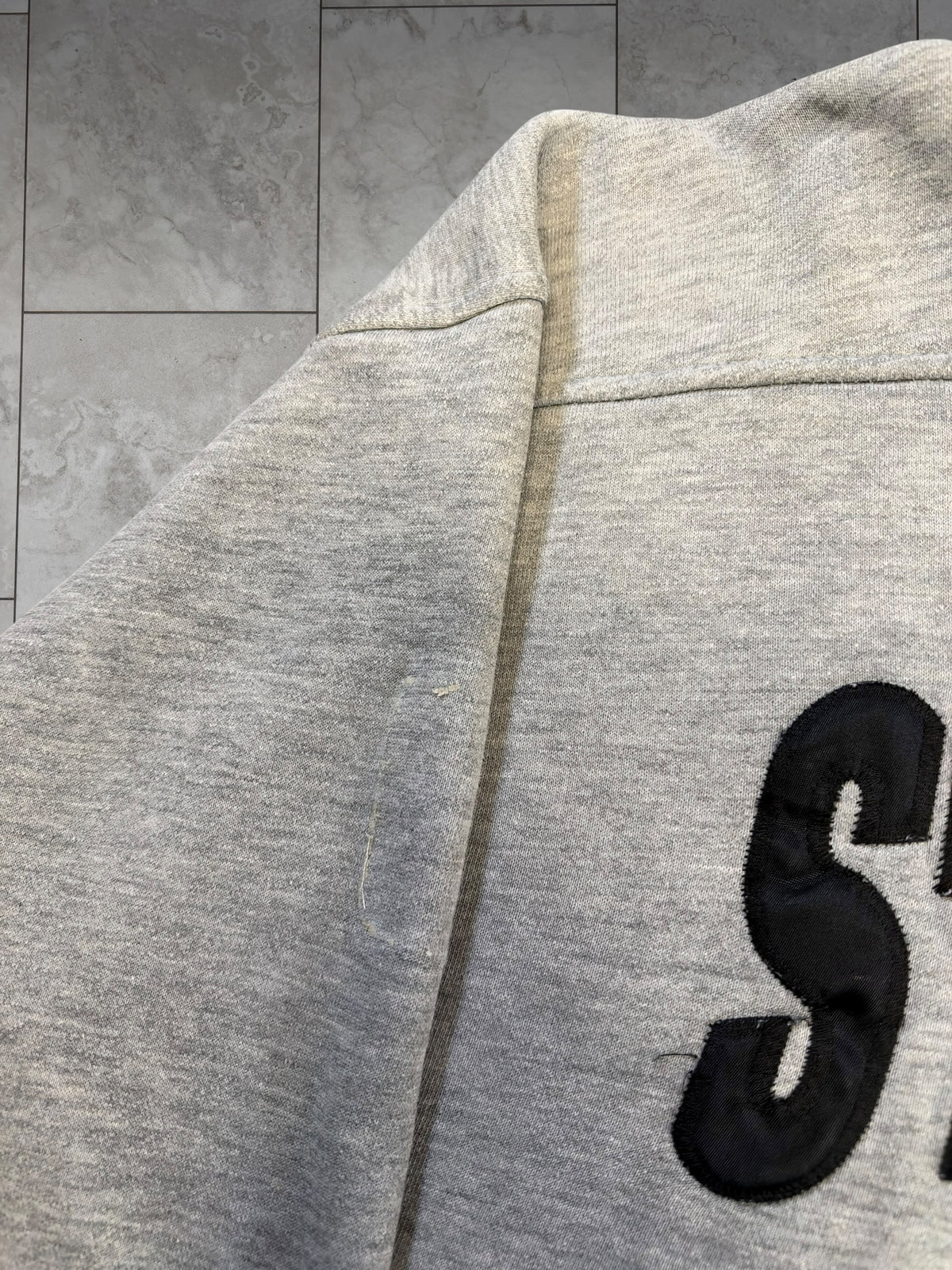 (L) Vintage 90's Steelers Embossed Text Starter Crewneck