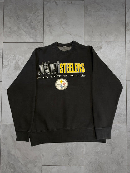 (L/XL) 1994 Steelers Faded Graphic Crewneck
