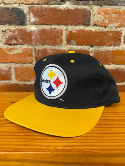 Vintage Steelers Big Logo Team NFL Snapback Hat (Brand New)