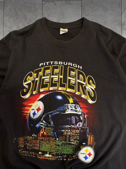 (XL) Vintage 90's Steelers Hemlet & City Graphic Tee