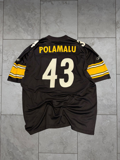 (XL) Vintage Y2K Steelers Troy Polamalu #43 Jersey