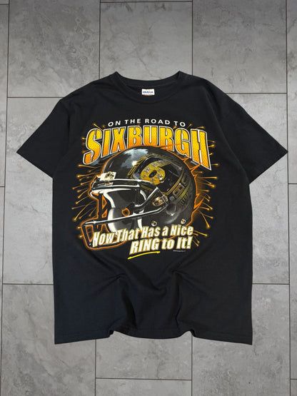 (M) 2009 Steelers "On the Road to Sixburgh" Graphic Tee