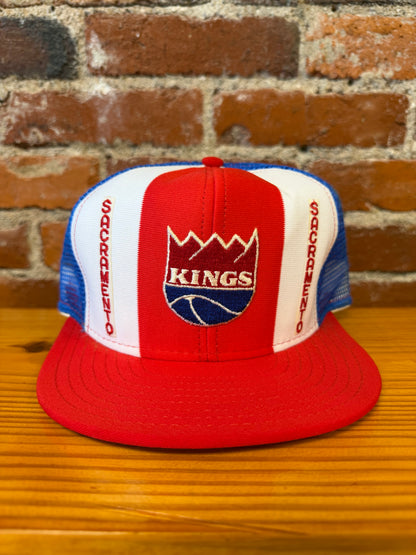 Vintage Sacremento Kings  AJD Lucky Stripes Trucker Hat - NEW