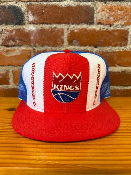 Vintage Sacremento Kings  AJD Lucky Stripes Trucker Hat - NEW