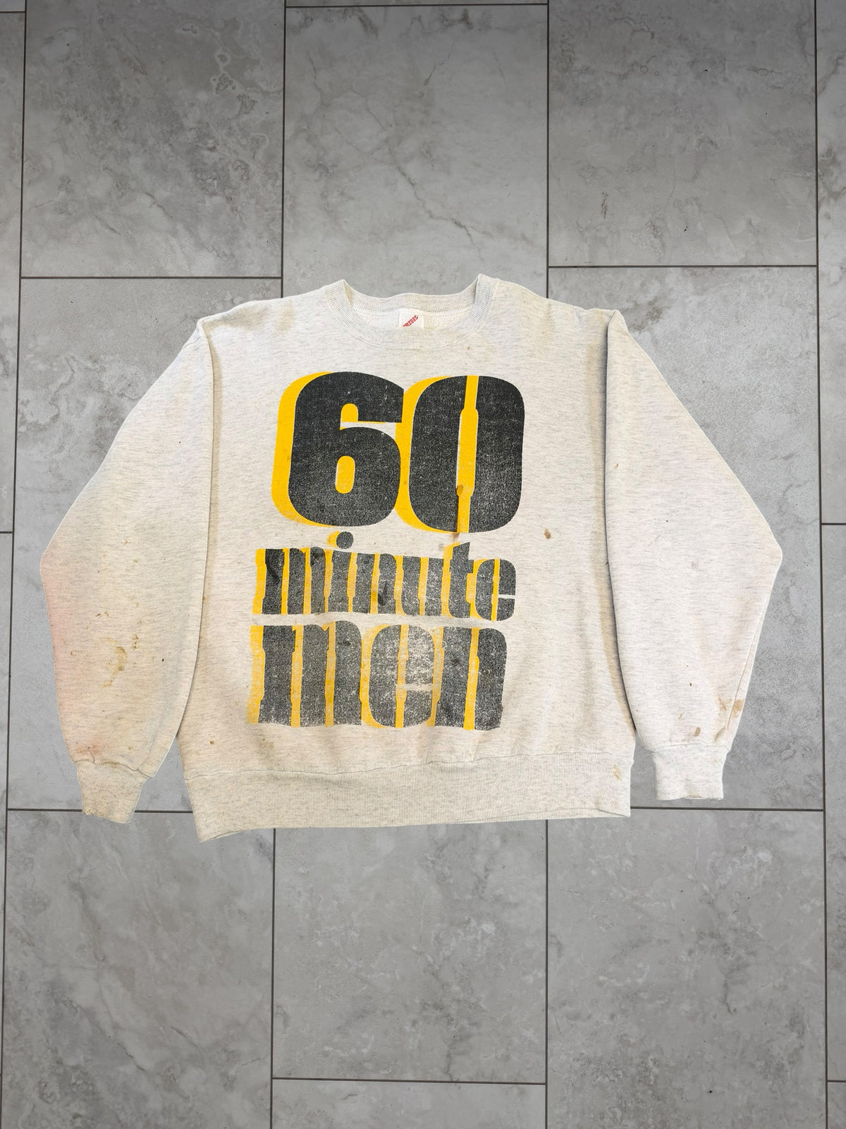 (M) Vintage 90's Steelers Thrashed 60 Minute Men Crewneck