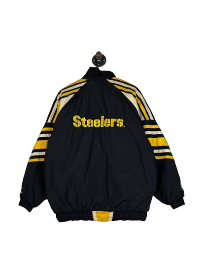(M) Vintage Steelers Starter Full Zip Puffer Jacket