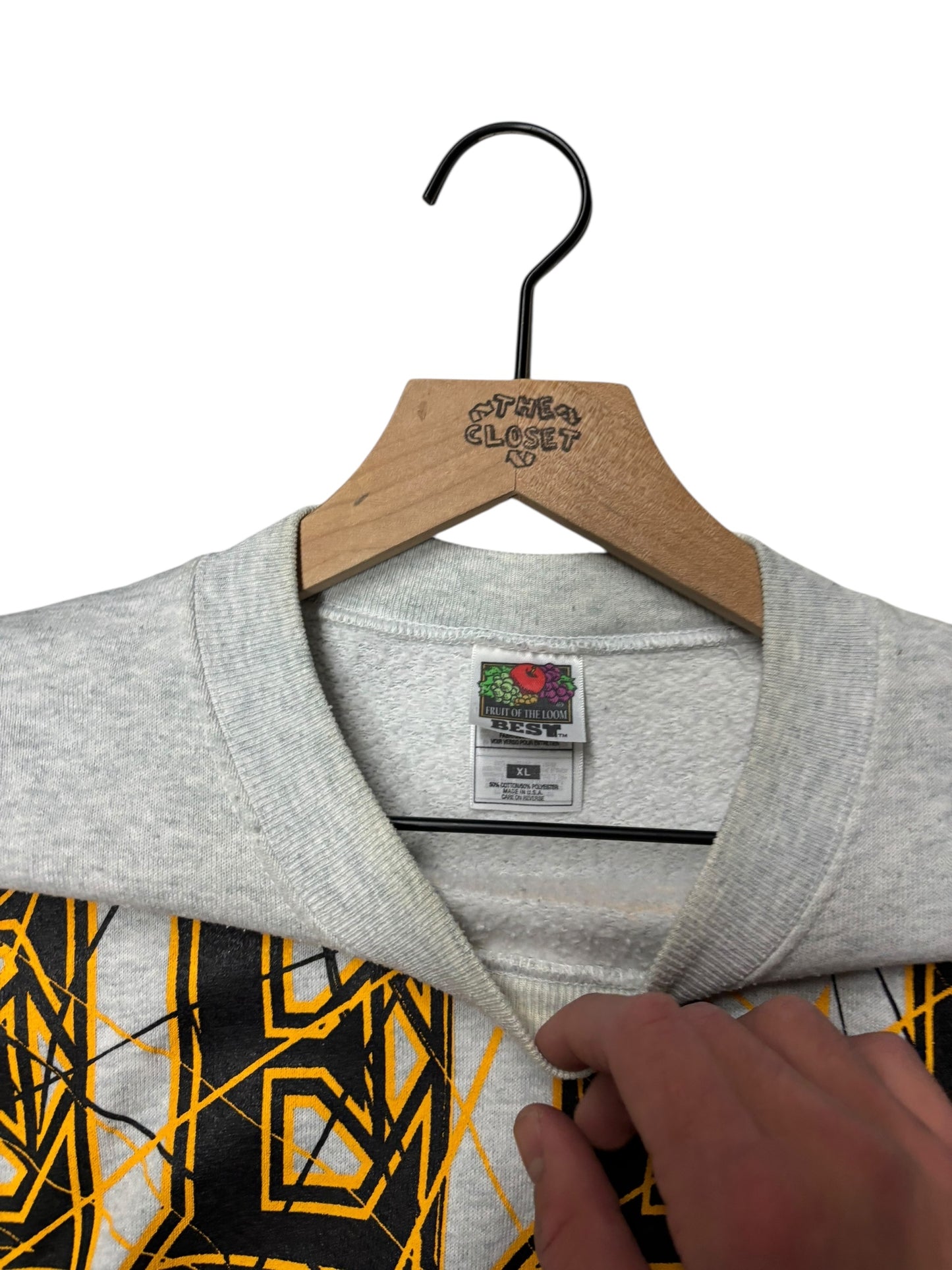 (L/XL) RAFFLE - Vintage Steelers Spellout Crewneck - WINNER PICKED $380 Raised